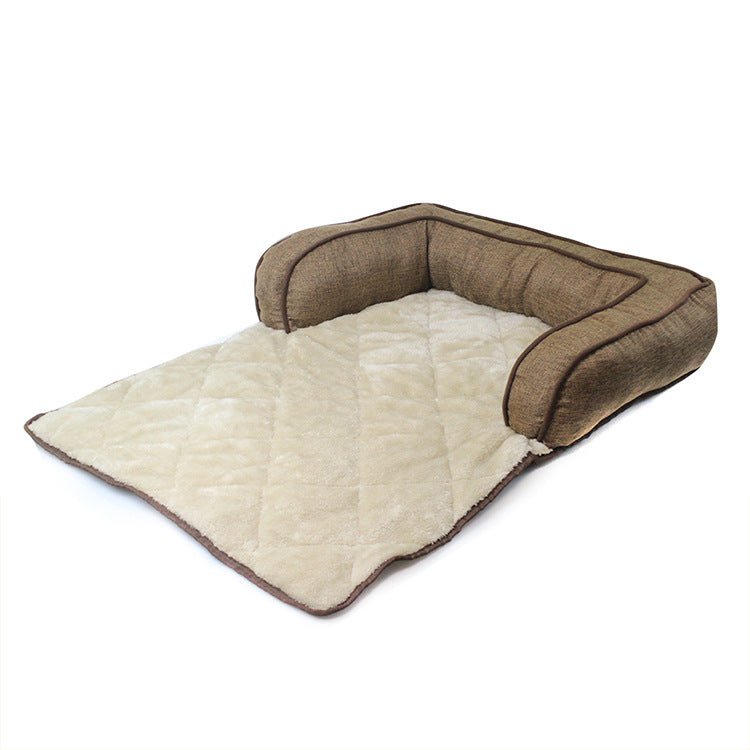 Panier confortable pour chien et chat Couverture & Coussin de Luxe pour Chiens & Chats | Lin Double Épaisseur – CoconDou - CoconDou