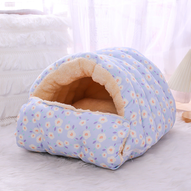 Lit Chaud Cocoon pour Chat – Panier Douillet avec Sac de Couchage Amovible | Velours Épais & Confort Hivernal | Panier, lit et accessoires design pour animaux - CoconDou