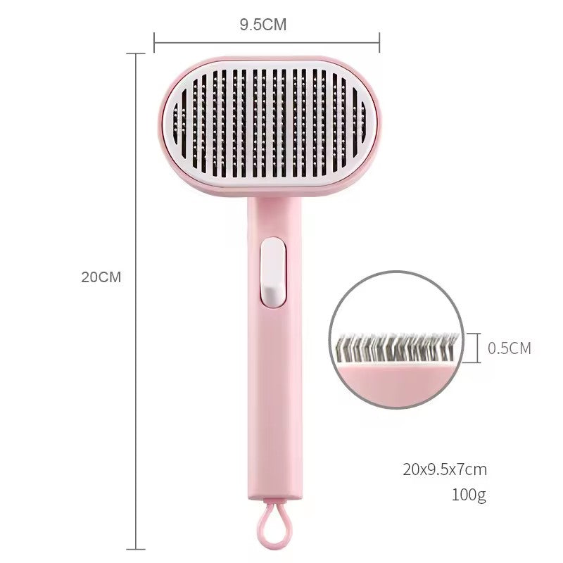 Brosse de Toilettage Anti-Poils pour Chien & Chat – Peigne Auto-Nettoyant, Confort et Brillance | Panier, lit et accessoires design pour animaux - CoconDou