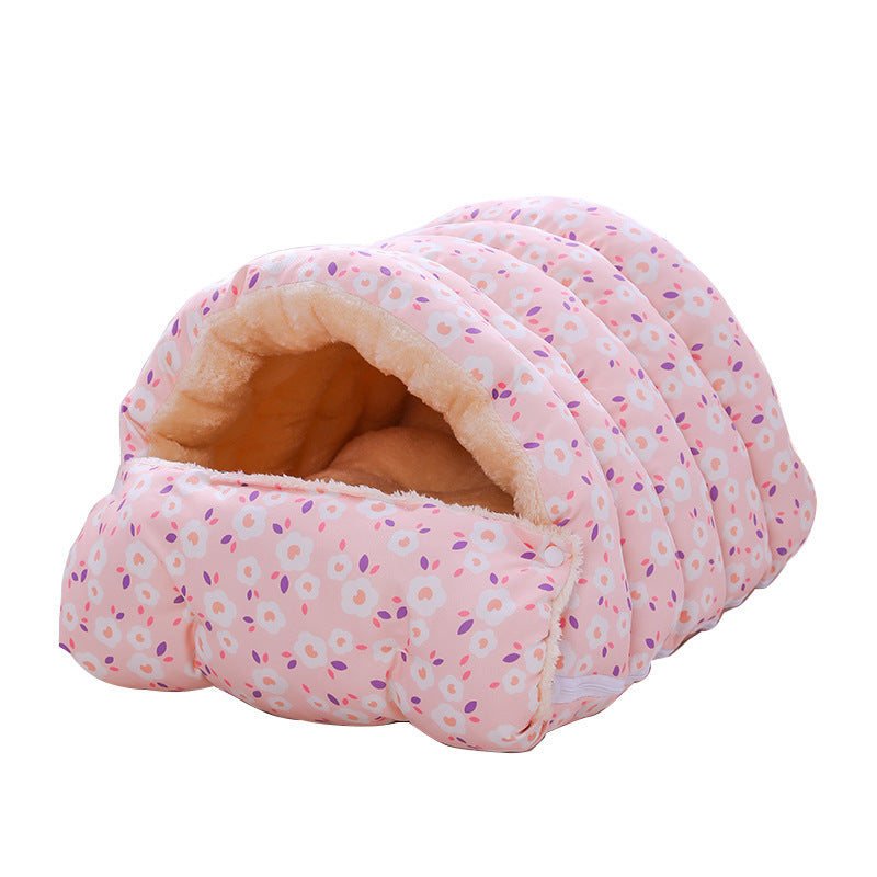 Lit Chaud Cocoon pour Chat – Panier Douillet avec Sac de Couchage Amovible | Velours Épais & Confort Hivernal | Panier, lit et accessoires design pour animaux - CoconDou