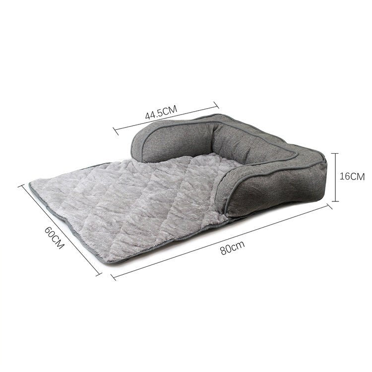 Panier confortable pour chien et chat Couverture & Coussin de Luxe pour Chiens & Chats | Lin Double Épaisseur – CoconDou - CoconDou