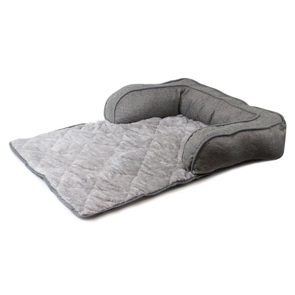 Panier confortable pour chien et chat Couverture & Coussin de Luxe pour Chiens & Chats | Lin Double Épaisseur – CoconDou - CoconDou